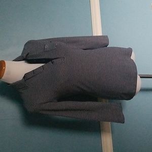 Lacoste Striped Polo 3/4 Sleeve Size 38